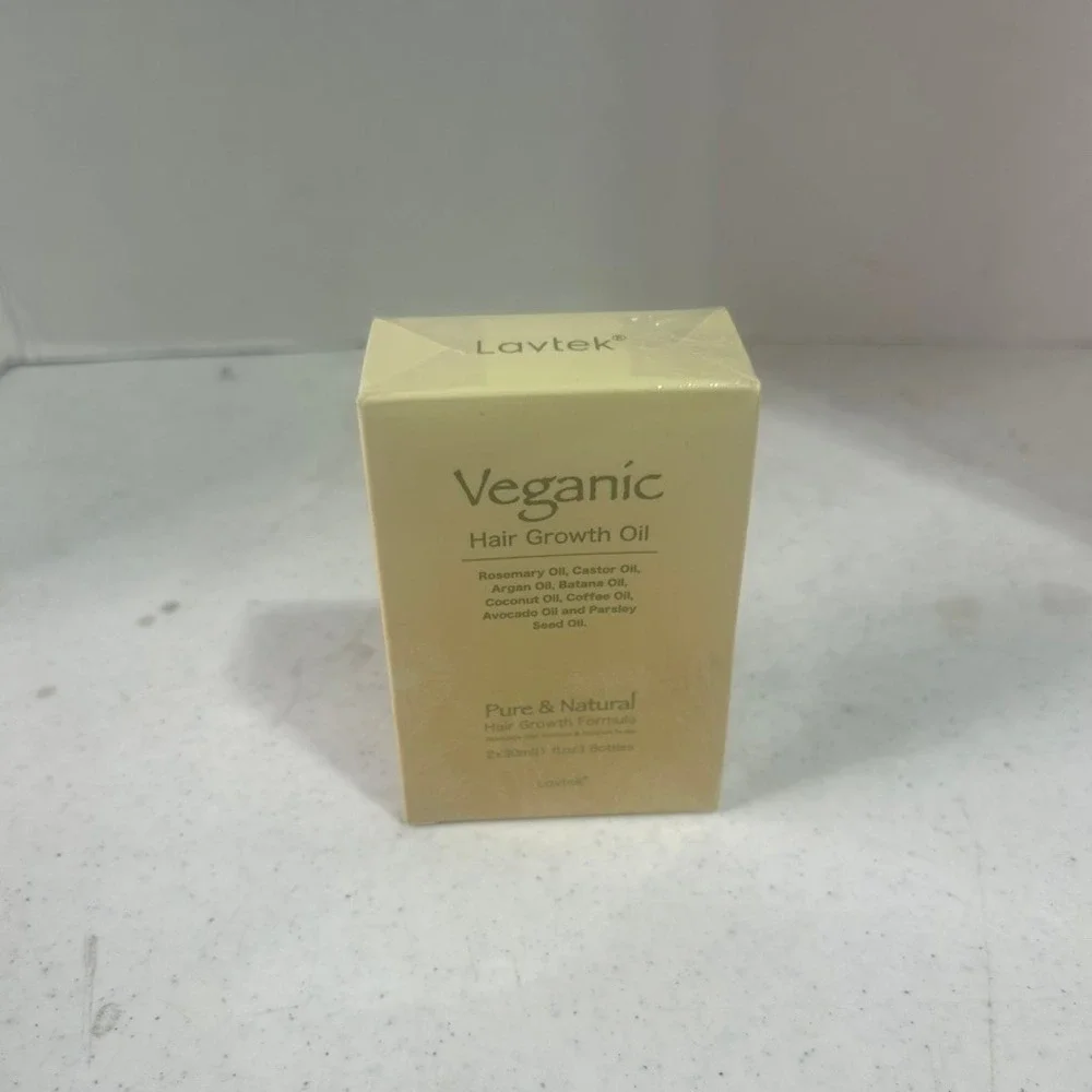 Lavtek Veganic Hair Growth Oil Pure Natural Formula Rosemary Batana 2x30ml NEW